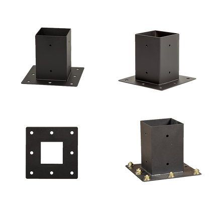 Roof Pergola Gazebo Shed Matte Black Steel Brackets DIY Kits V63-847741