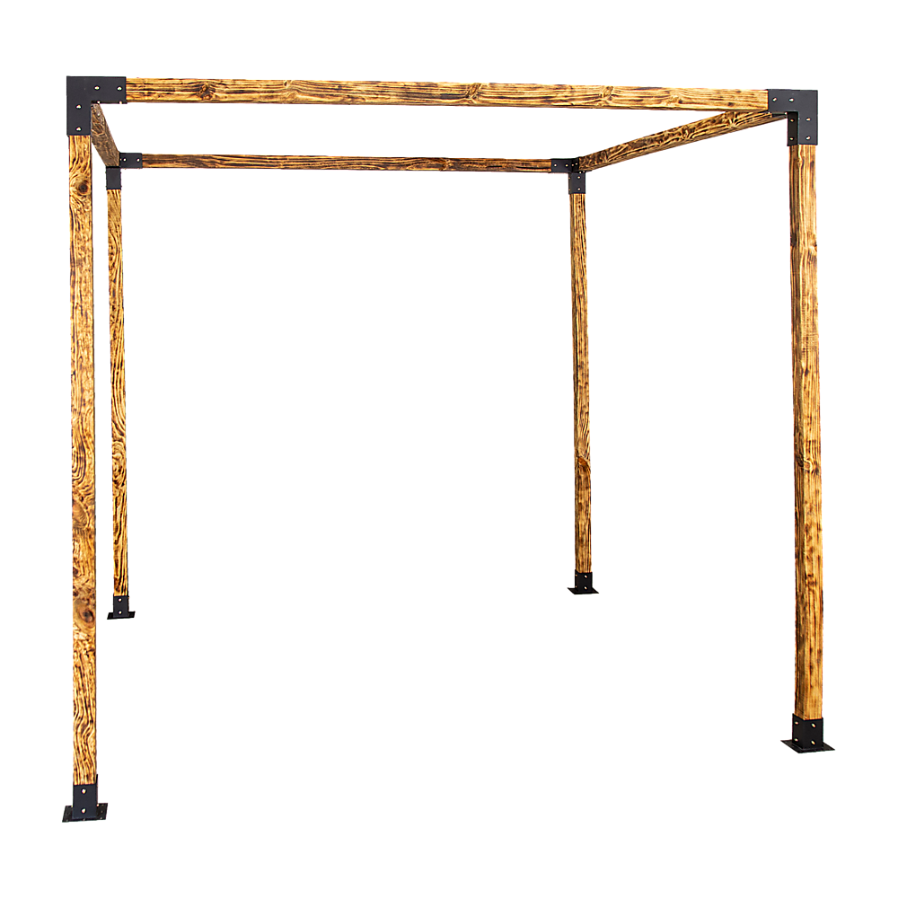 Roof Pergola Gazebo Shed Matte Black Steel Brackets DIY Kits V63-847741
