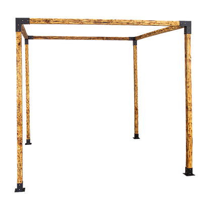 Roof Pergola Gazebo Shed Matte Black Steel Brackets DIY Kits V63-847741