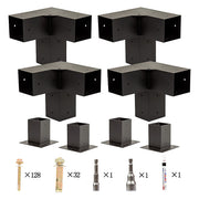 Roof Pergola Gazebo Shed Matte Black Steel Brackets DIY Kits V63-847741