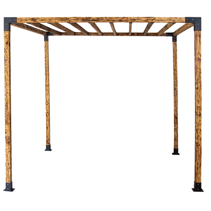 Roof Pergola Gazebo Shed Matte Black Steel Brackets DIY Kits V63-847751