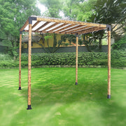 Roof Pergola Gazebo Shed Matte Black Steel Brackets DIY Kits V63-847751