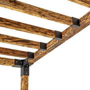 Roof Pergola Gazebo Shed Matte Black Steel Brackets DIY Kits V63-847751