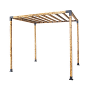 Roof Pergola Gazebo Shed Matte Black Steel Brackets DIY Kits V63-847751