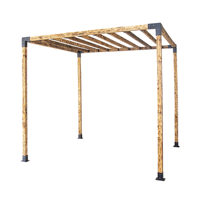 Roof Pergola Gazebo Shed Matte Black Steel Brackets DIY Kits V63-847751