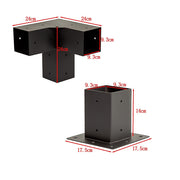Roof Pergola Gazebo Shed Matte Black Steel Brackets DIY Kits V63-847751