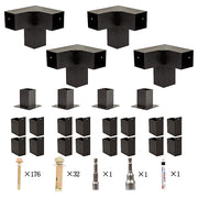 Roof Pergola Gazebo Shed Matte Black Steel Brackets DIY Kits V63-847751
