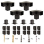 Roof Pergola Gazebo Shed Matte Black Steel Brackets DIY Kits V63-847751