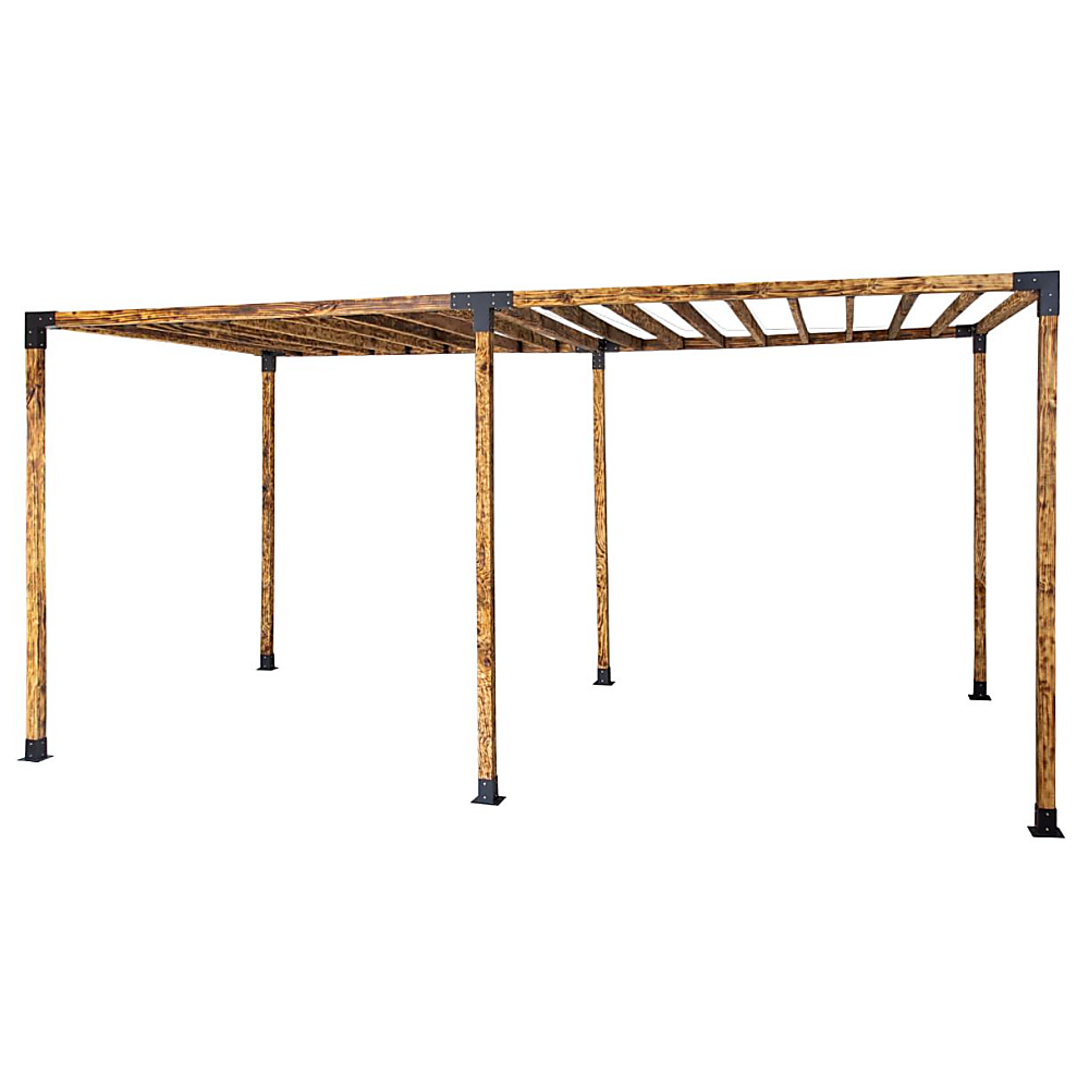 Roof Pergola Gazebo Shed Matte Black Steel Brackets DIY Kits V63-847761