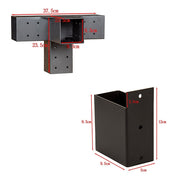Roof Pergola Gazebo Shed Matte Black Steel Brackets DIY Kits V63-847761