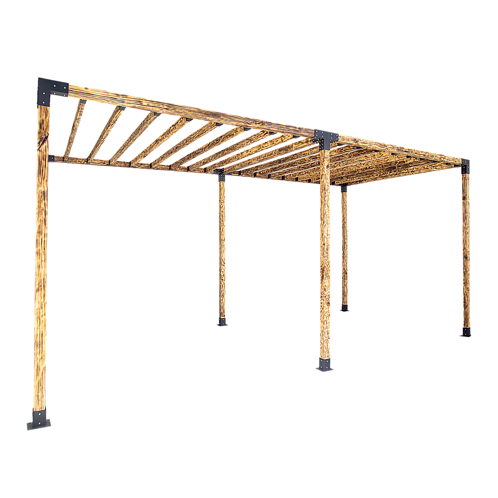 Roof Pergola Gazebo Shed Matte Black Steel Brackets DIY Kits V63-847761