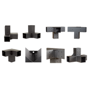 Roof Pergola Gazebo Shed Matte Black Steel Brackets DIY Kits V63-847761