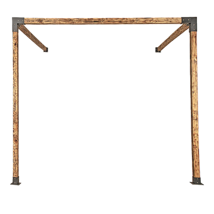 Roof Pergola Gazebo Shed Matte Black Steel Brackets DIY Kits V63-847771