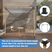 Roof Pergola Gazebo Shed Matte Black Steel Brackets DIY Kits V63-847771