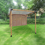 Roof Pergola Gazebo Shed Matte Black Steel Brackets DIY Kits V63-847771