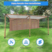 Roof Pergola Gazebo Shed Matte Black Steel Brackets DIY Kits V63-847781