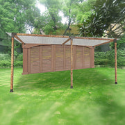 Roof Pergola Gazebo Shed Matte Black Steel Brackets DIY Kits V63-847781