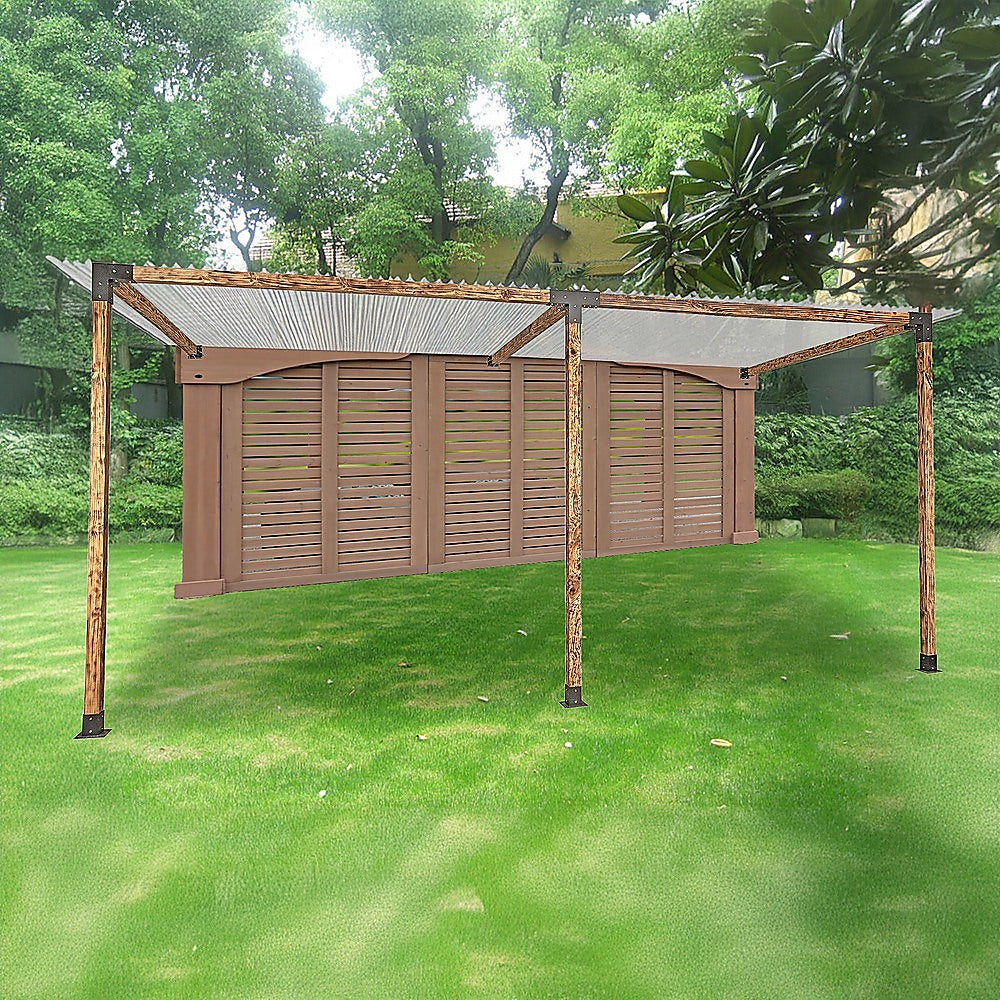 Roof Pergola Gazebo Shed Matte Black Steel Brackets DIY Kits V63-847781
