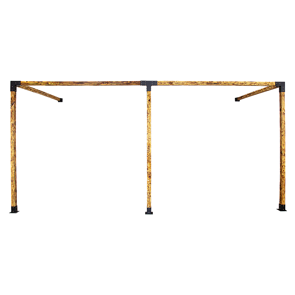 Roof Pergola Gazebo Shed Matte Black Steel Brackets DIY Kits V63-847781