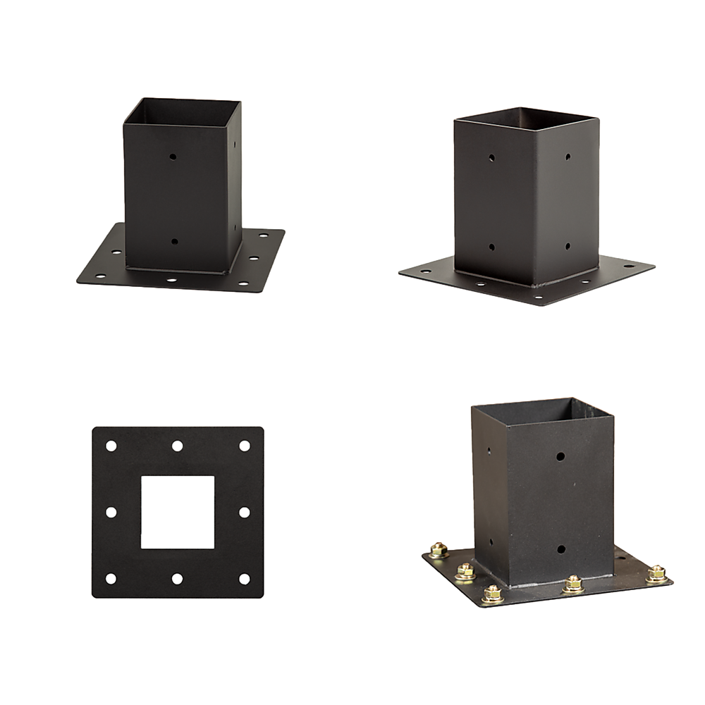 Roof Pergola Gazebo Shed Matte Black Steel Brackets DIY Kits V63-847781