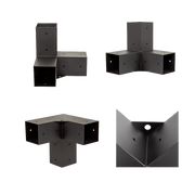 Roof Pergola Gazebo Shed Matte Black Steel Brackets DIY Kits V63-847781