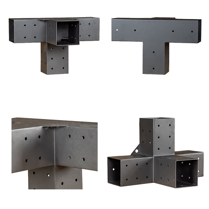 Roof Pergola Gazebo Shed Matte Black Steel Brackets DIY Kits V63-847781