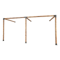 Roof Pergola Gazebo Shed Matte Black Steel Brackets DIY Kits V63-847781