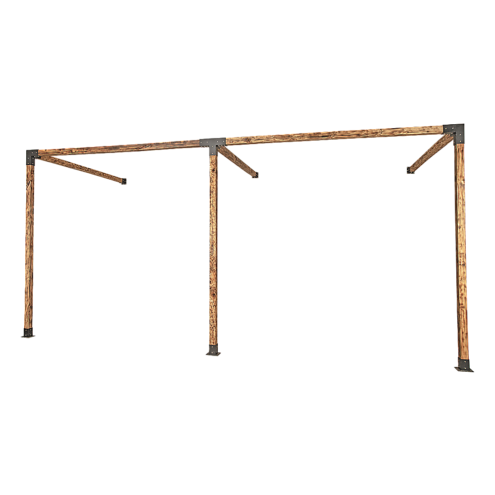 Roof Pergola Gazebo Shed Matte Black Steel Brackets DIY Kits V63-847781