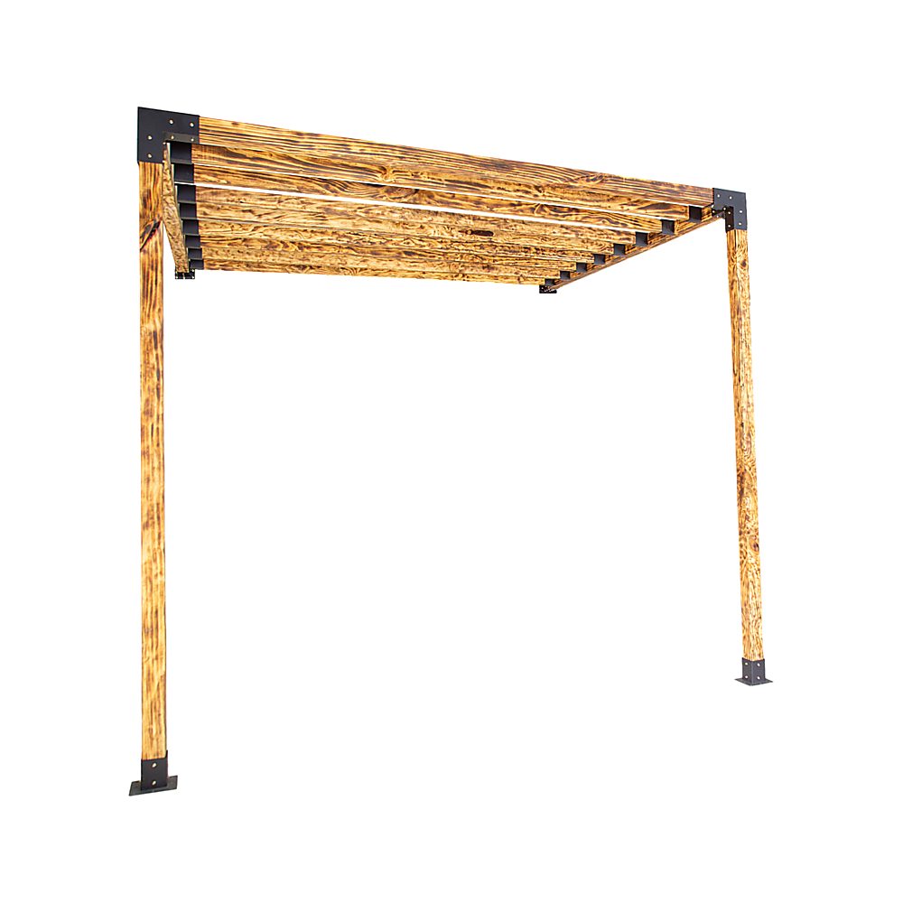 Roof Pergola Gazebo Shed Matte Black Steel Brackets DIY Kits V63-847791
