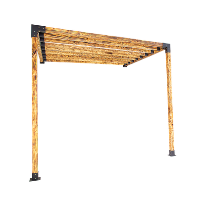 Roof Pergola Gazebo Shed Matte Black Steel Brackets DIY Kits V63-847791