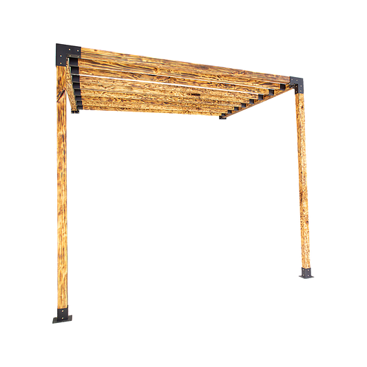 Roof Pergola Gazebo Shed Matte Black Steel Brackets DIY Kits V63-847791