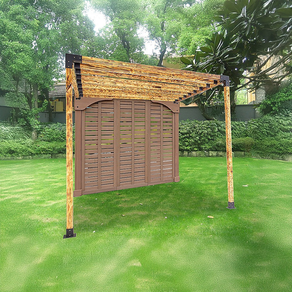 Roof Pergola Gazebo Shed Matte Black Steel Brackets DIY Kits V63-847791