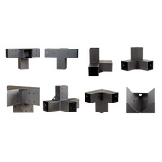 Roof Pergola Gazebo Shed Matte Black Steel Brackets DIY Kits V63-847801