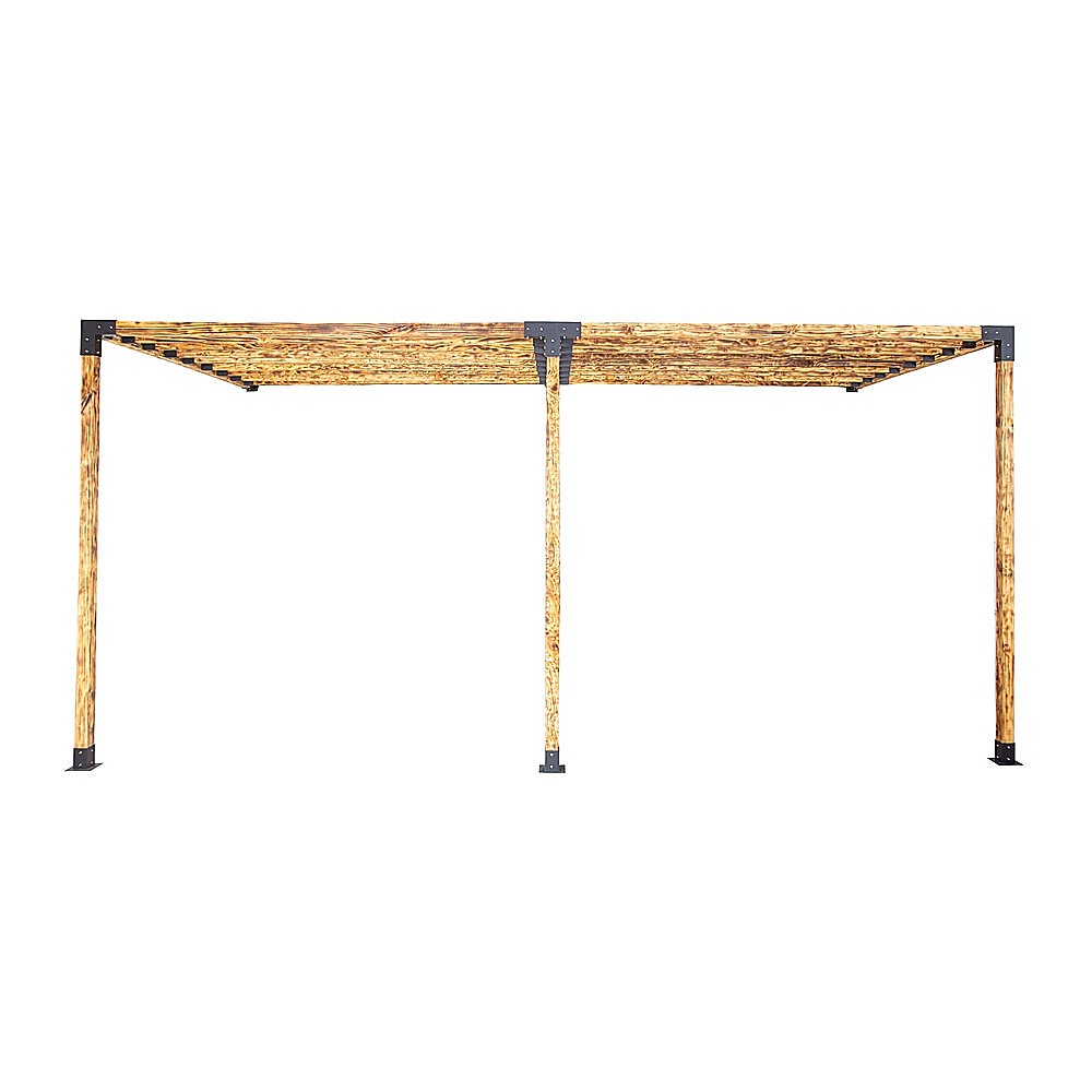 Roof Pergola Gazebo Shed Matte Black Steel Brackets DIY Kits V63-847801