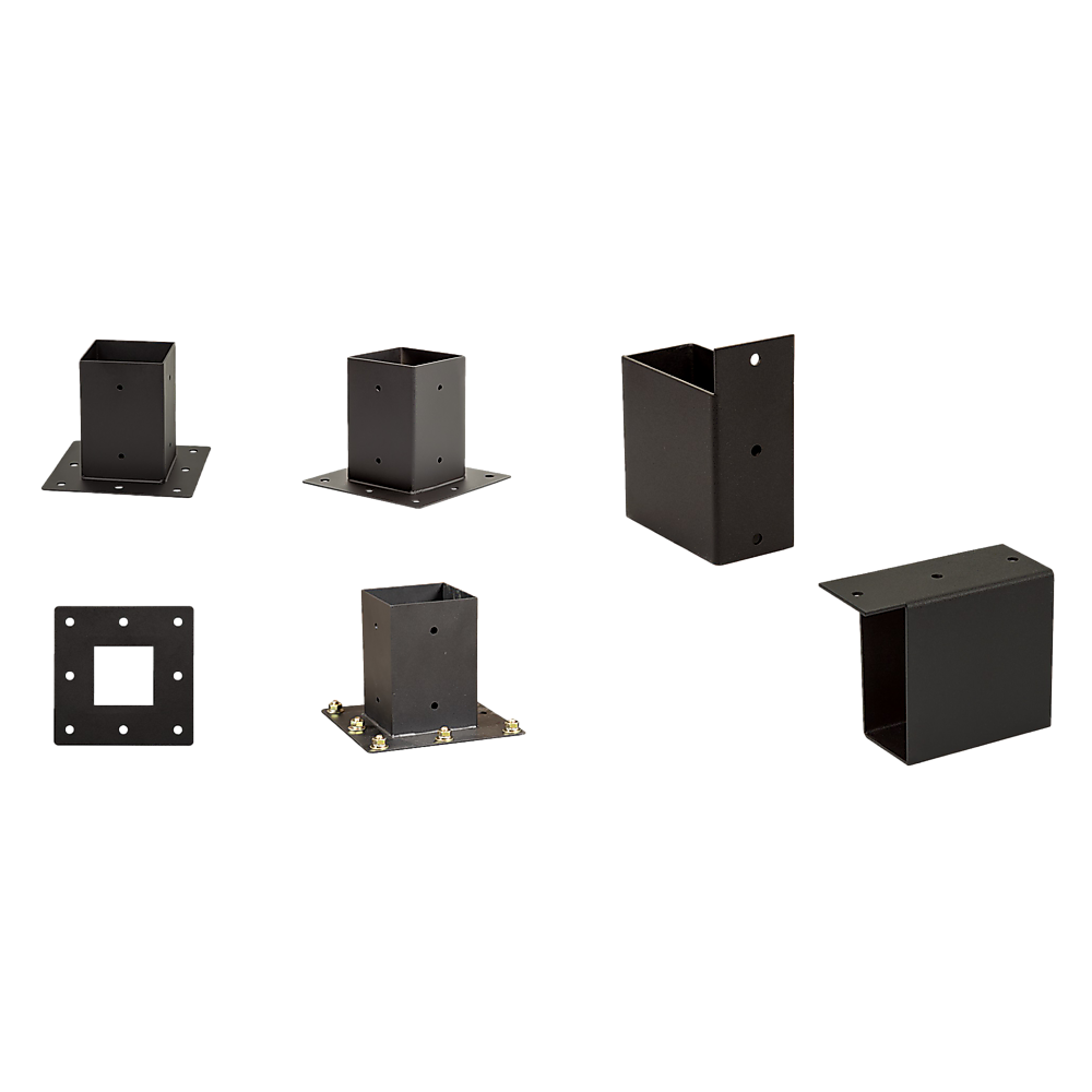 Roof Pergola Gazebo Shed Matte Black Steel Brackets DIY Kits V63-847801