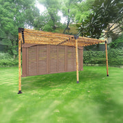 Roof Pergola Gazebo Shed Matte Black Steel Brackets DIY Kits V63-847801
