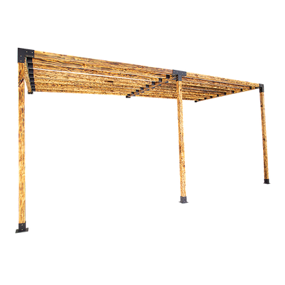 Roof Pergola Gazebo Shed Matte Black Steel Brackets DIY Kits V63-847801