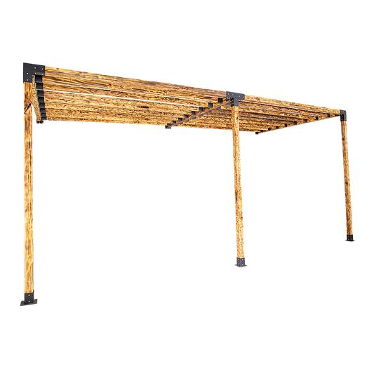 Roof Pergola Gazebo Shed Matte Black Steel Brackets DIY Kits V63-847801