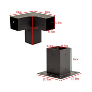 Roof Pergola Gazebo Shed Matte Black Steel Brackets DIY Kits V63-847801