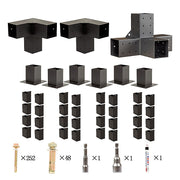 Roof Pergola Gazebo Shed Matte Black Steel Brackets DIY Kits V63-847801