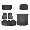 6 piece Tesla Model Y Floor Mats for Front and Rear Trunk Front Passenger and Driver Side