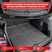 6 piece Tesla Model Y Floor Mats for Front and Rear Trunk Front Passenger and Driver Side