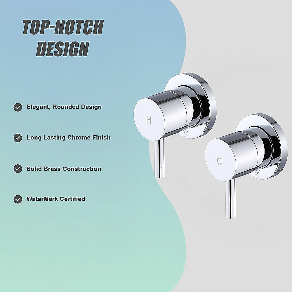 Bathroom Shower Bath Hot and Cold Mixer WATERMARK Certified in Chrome V63-847861