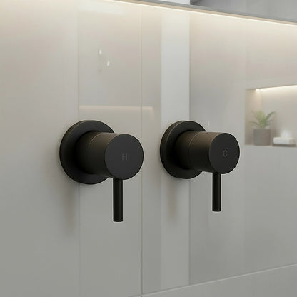 Bathroom Shower Bath Hot and Cold Mixer WATERMARK Certified in Black V63-847871