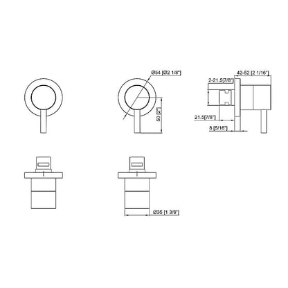Bathroom Shower Bath Hot and Cold Mixer WATERMARK Certified in Black V63-847871