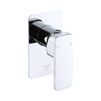 Single Square Shower Bath Mixer Tap Bathroom WATERMARK Approved in Chrome V63-847951