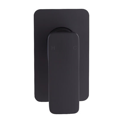 Single Square Shower Bath Mixer Tap Bathroom WATERMARK Approved in Black V63-847961