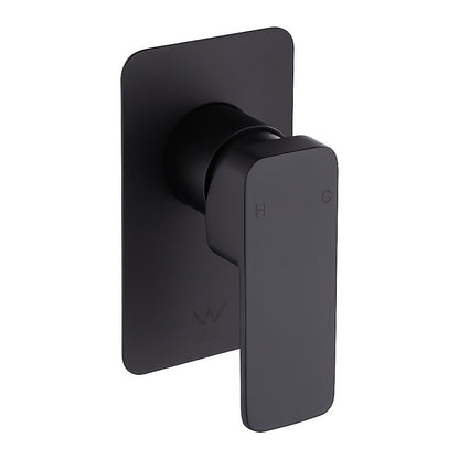 Single Square Shower Bath Mixer Tap Bathroom WATERMARK Approved in Black V63-847961