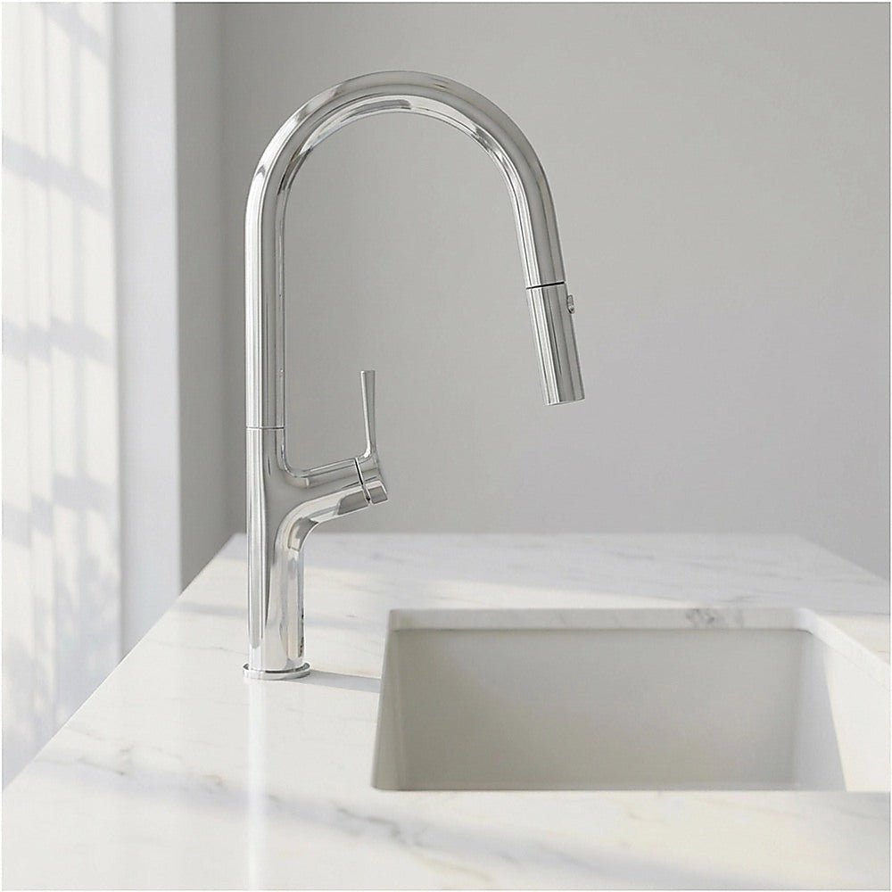 Kitchen Laundry Bathroom Basin Sink Pull Out Mixer Tap Faucet in Chrome V63-847981