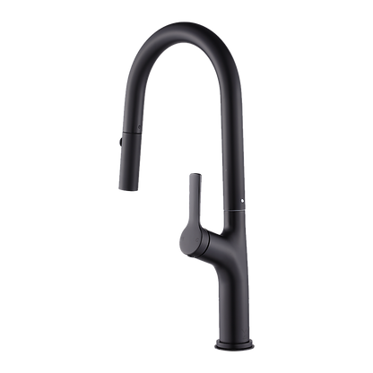 Kitchen Laundry Bathroom Basin Sink Pull Out Mixer Tap Faucet in Black V63-847991